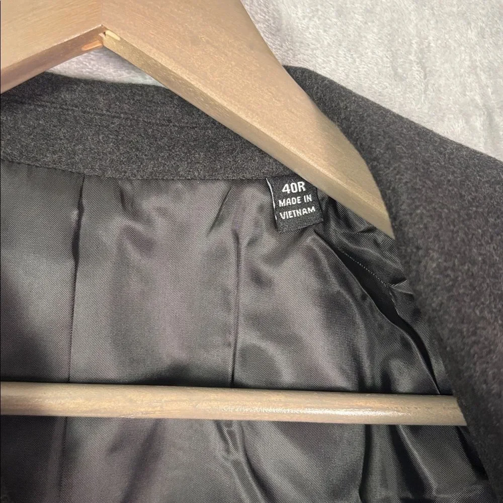 NWT Nee Kenneth Cole Reaction Charcoal Classic Fit Long Overcoat Size 40R